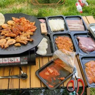 Hand Pressed Vacuum Skin Sealing Machine with Food Grade 304 Stainless Steel and 6061 Anodized Aluminum Mold for Fast Food Tray Sealing