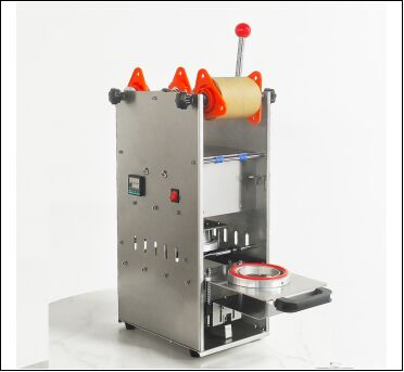 Electric Semi-automatic Manual Milk Tea Sealing Machine with Food-Grade Stainless Steel Body and 6061 Anodized Aluminum Mold