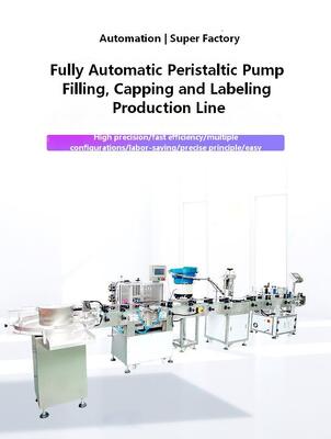 Full Automatic Six Head Peristaltic Pump Filling Machine CH-GZ-R6 Essence Liquid Bottle Liquid Filling Production Line