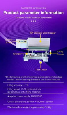 Semi Automatic Mixing and Filling Machine CH-BJLGZ Chili Sauce Packaging and Filling Equipment, Bottled Paste Single Head Filling Machine