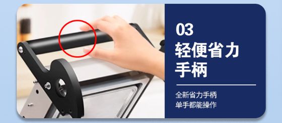 Small Portable Plastic Material Container Sealer Heat Meal Food Tray Sealer Machine DQ-3 For Food Tray Packing Manual Tray Sealing Machine Compact Design for Food Packaging