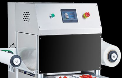 Commercial Automatic Tray Sealer DQ305L-E with Food Grade Stainless Steel and 6061 Anodized Aluminum Mold for Modified Atmosphere Packaging