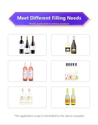 Customized Fully Automatic Four Head Red Wine Lamp Inspection and Filling Machine CH-400 Liquid Automatic Filling and Labeling